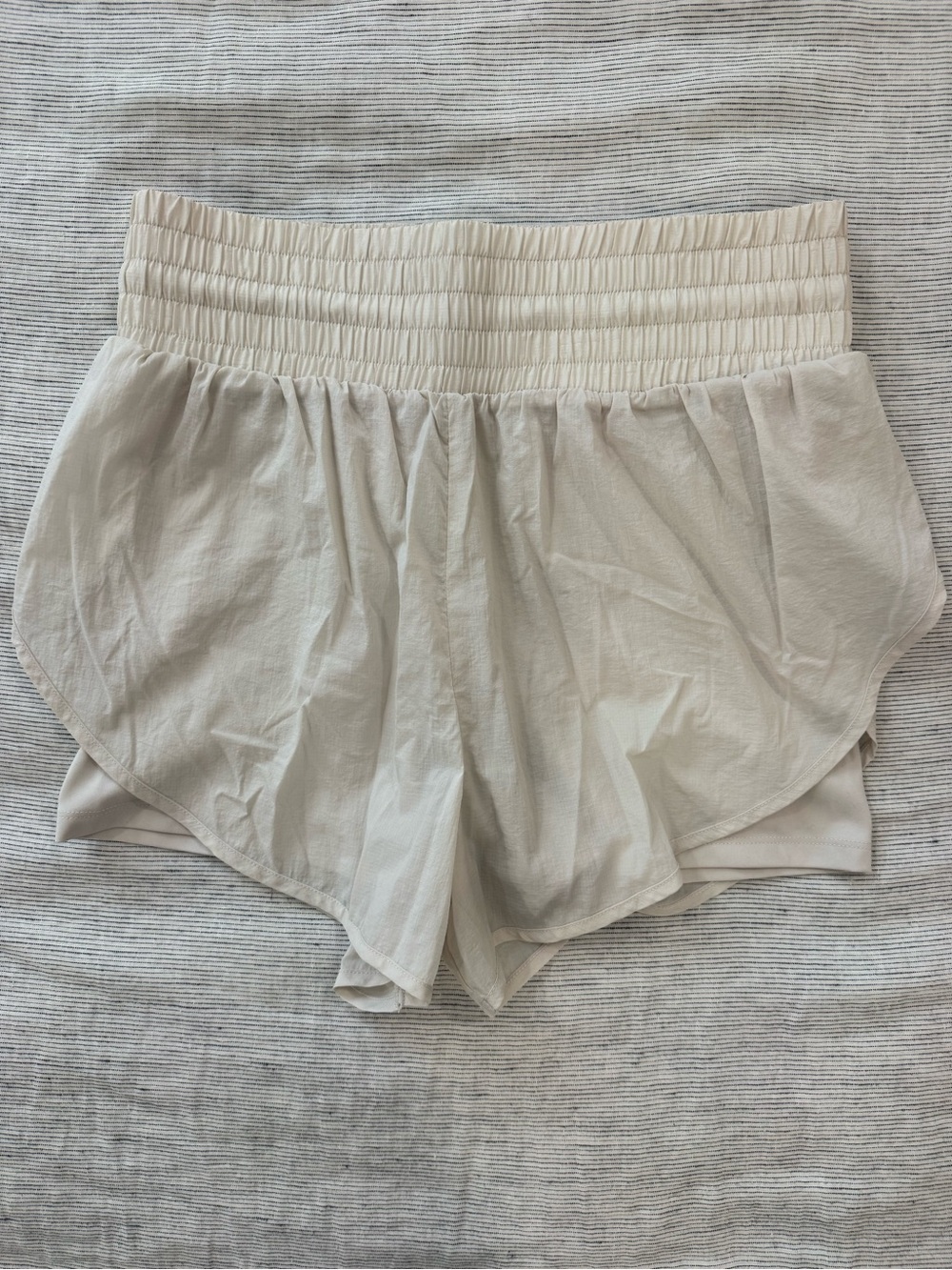 all in motion Cream High-Waist Athletic Shorts